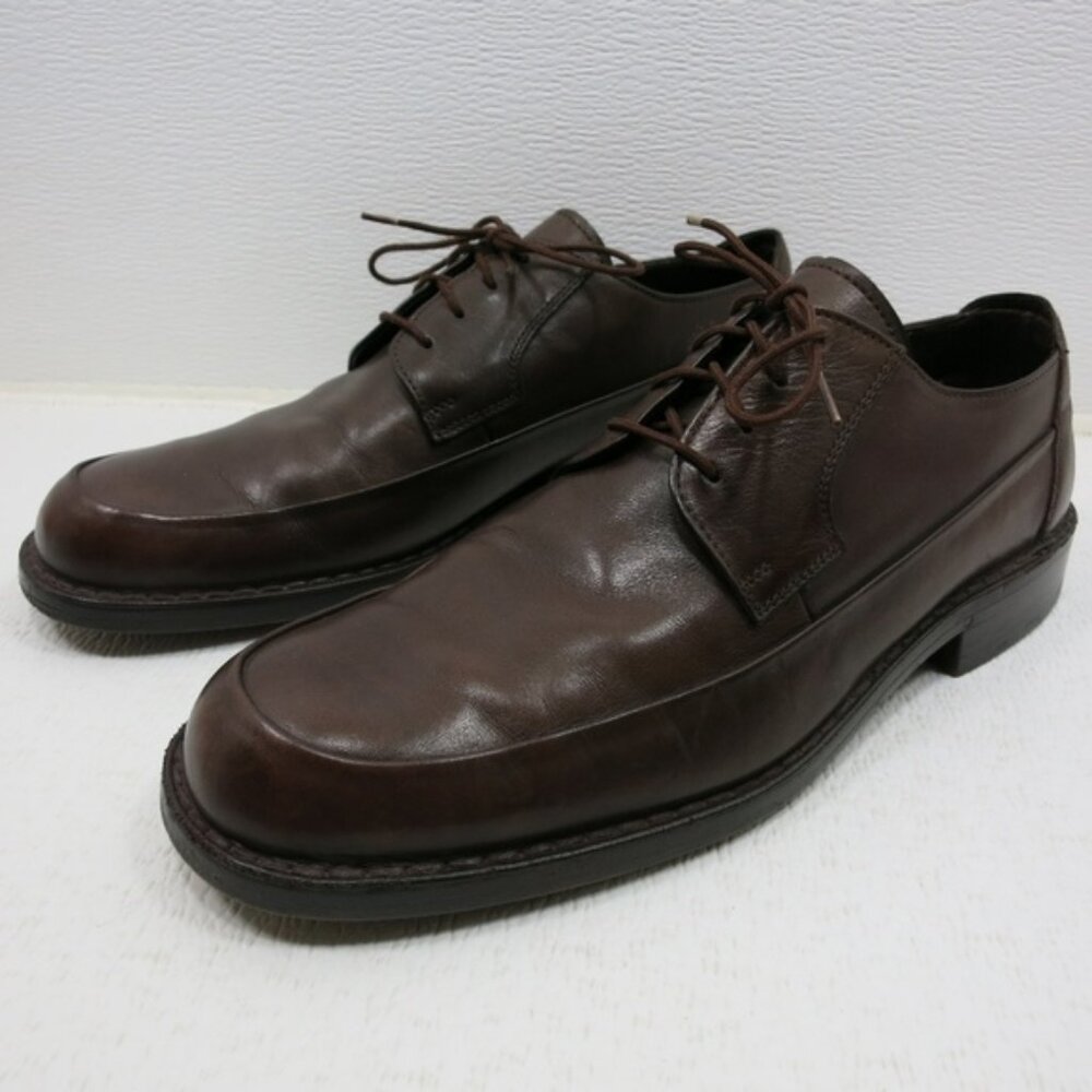 G. M. Endless Brown Leather Dress Men's Footwear Oxford Dress Shoes Italy 9.5